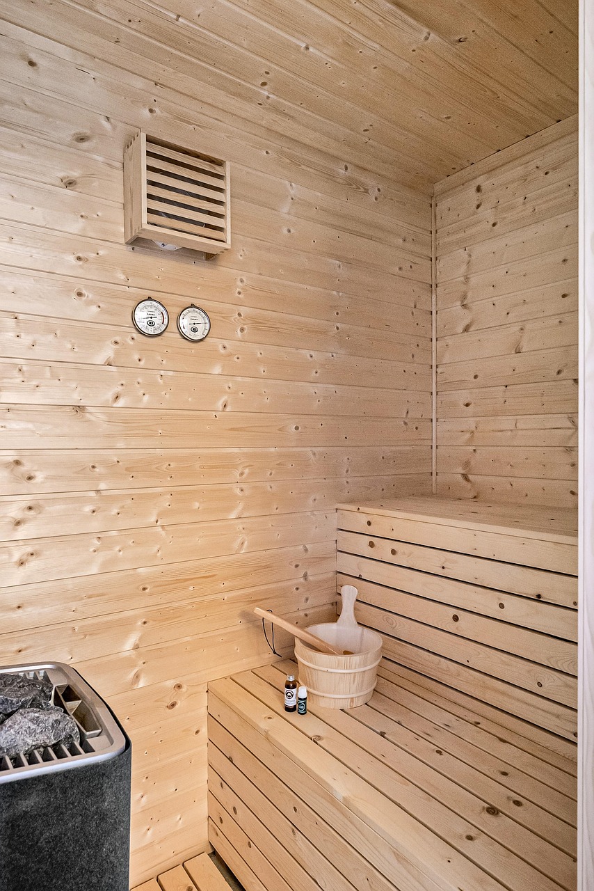石室サウナの様子