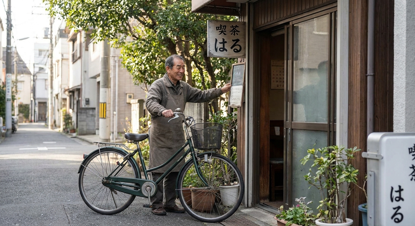 カフェ店主 / 谷中 のポートレート