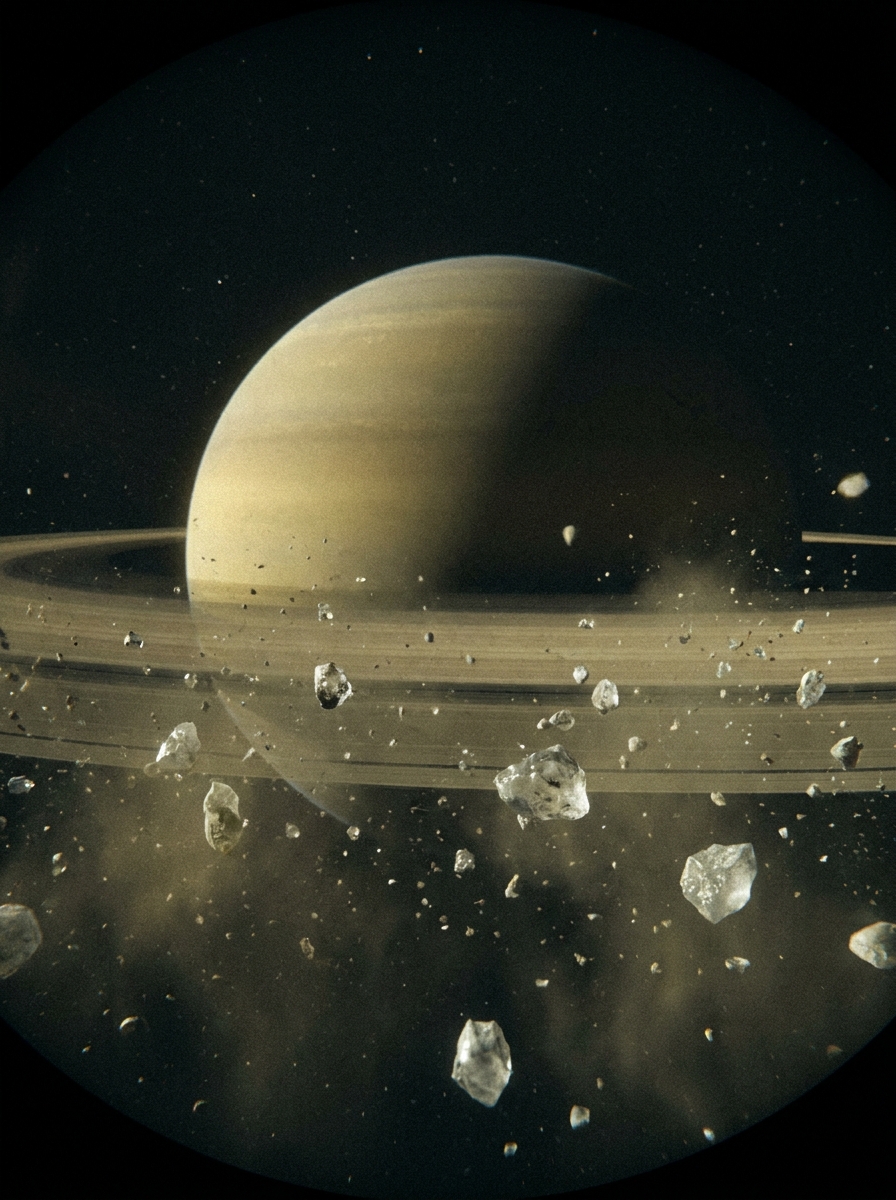 土星の環を内側から見た上映イメージ