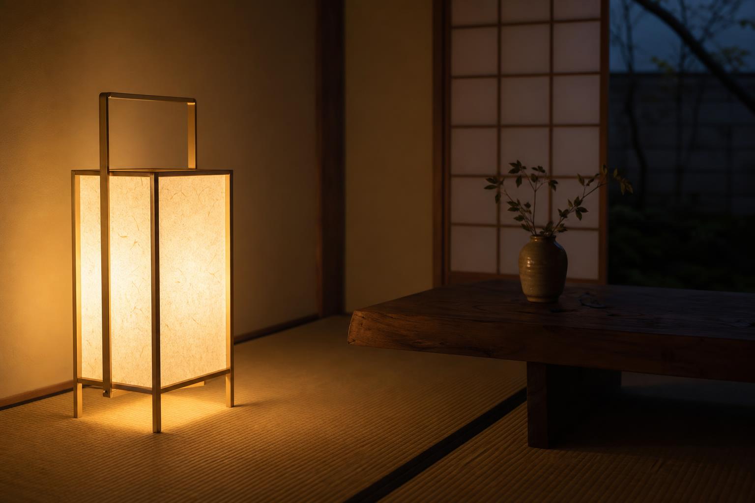 行灯 ANDON シリーズ。和紙が呼吸する灯り